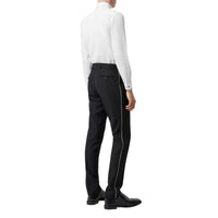 1 qty Pantalon ajusté Soho en laine à rayures - Black