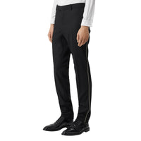 1 qty Pantalon ajusté Soho en laine à rayures - Black