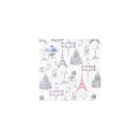 Set de 2 paquets de 20 serviettes en papier 33x33cm - Blanc & Noir