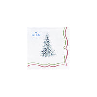 Set de 2 paquets de 20 serviettes en papier Filet Noel 33x33cm - Rouge
