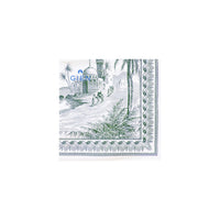 Set de 2 paquets de 20 serviettes en papier 33x33cm - Vert
