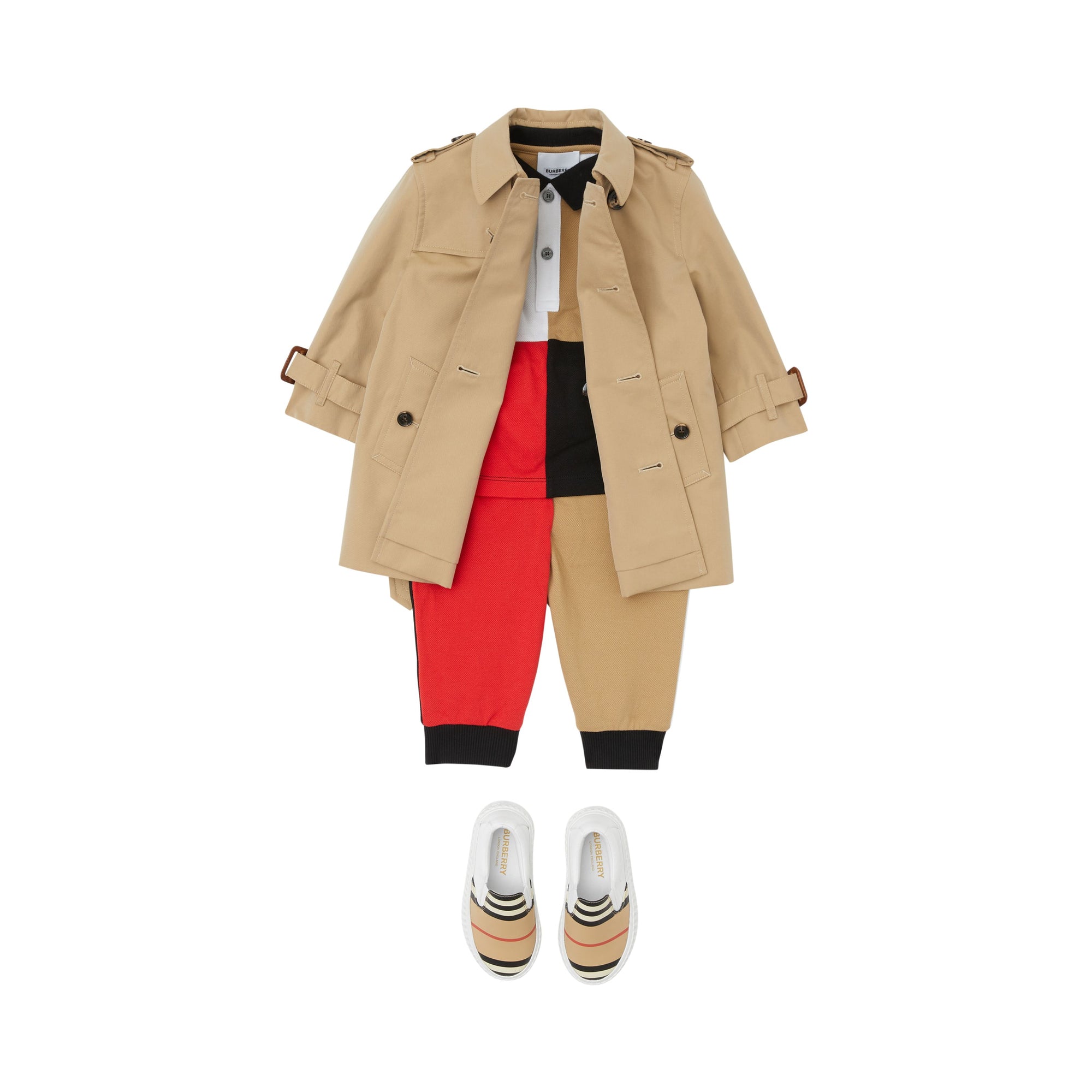 9 qty Trench-coat en gabardine - Honey