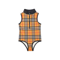 1 qty Maillot de bain une pièce à motif Vintage check - Antique Yellow Check