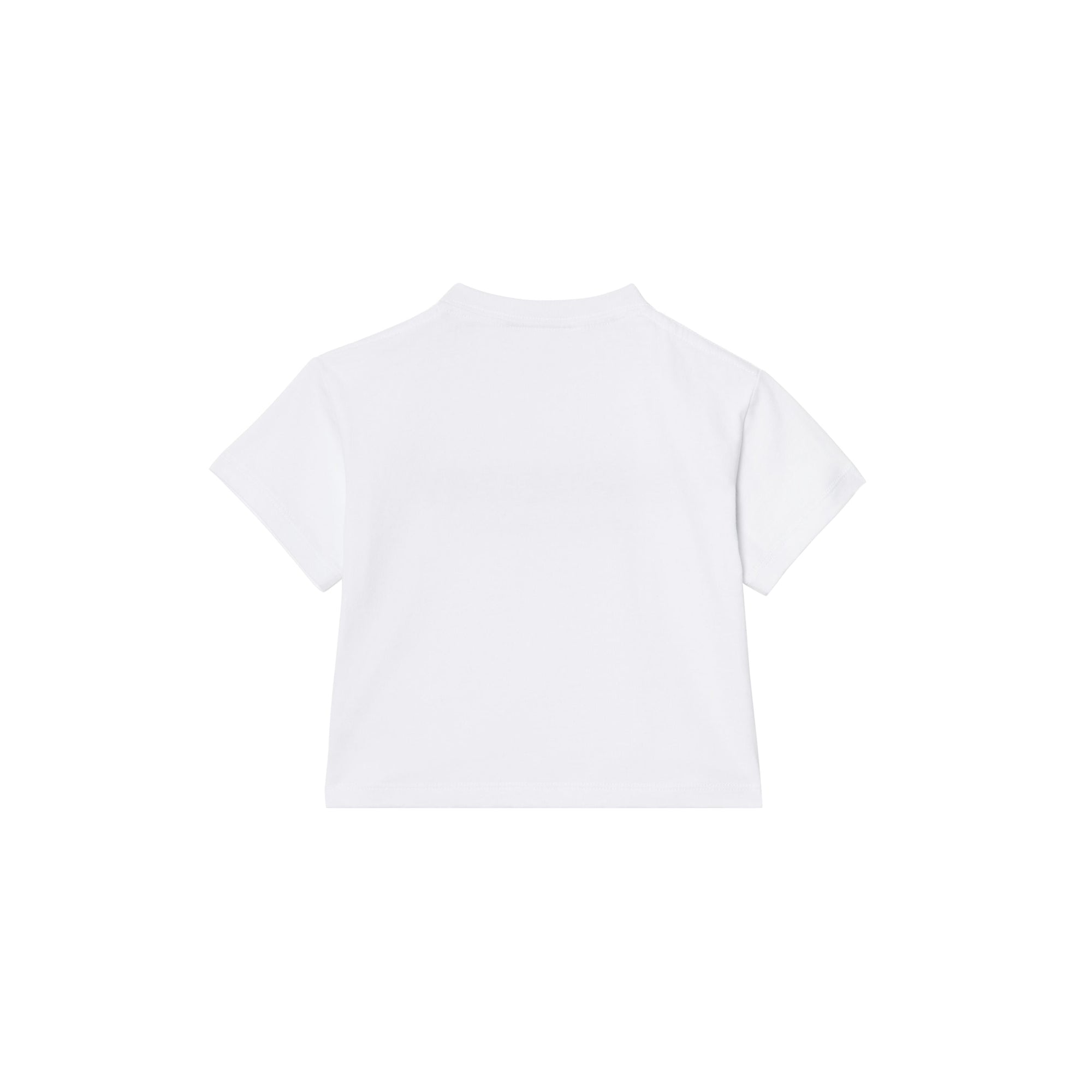 1 qty T-shirt en coton à logo - White