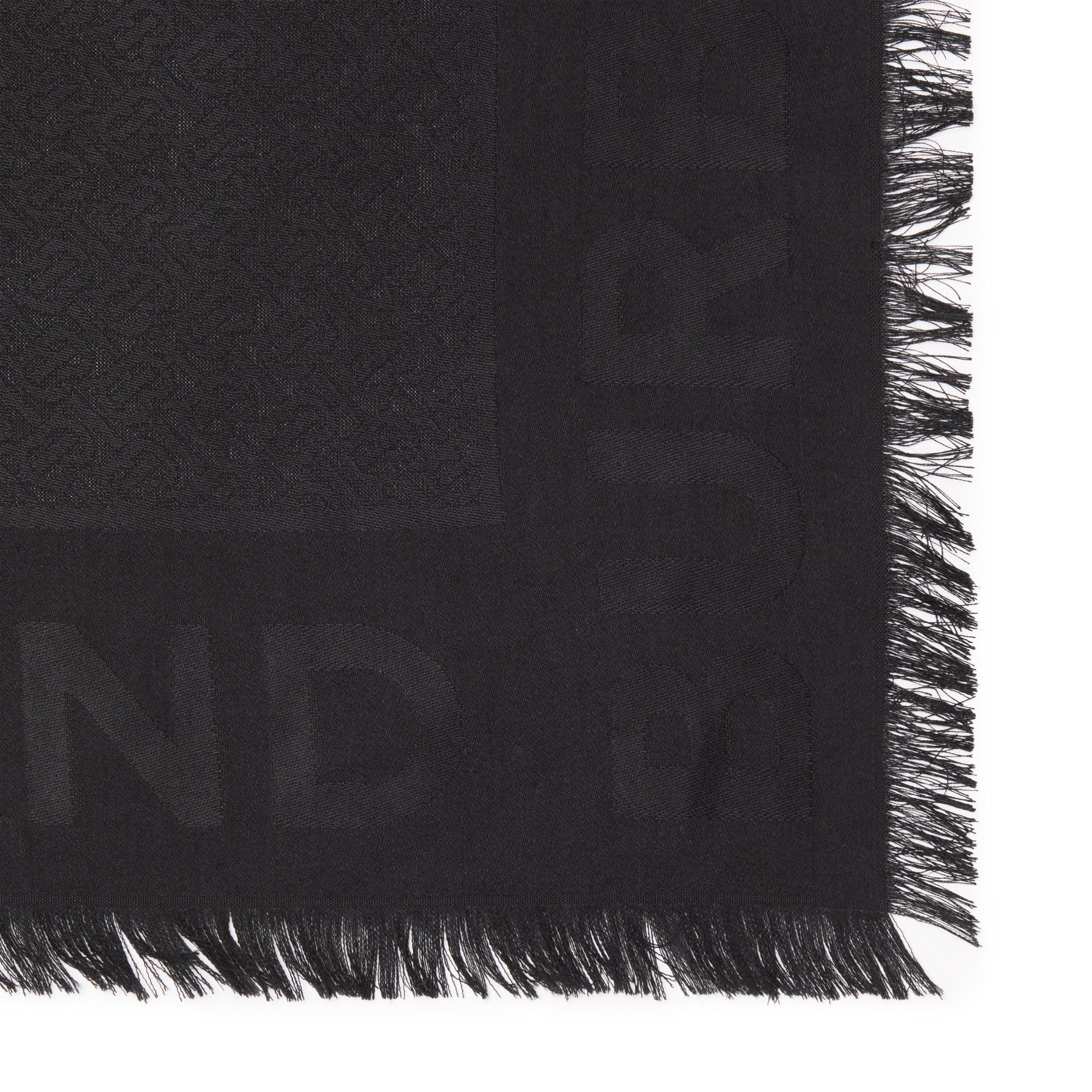 ZZNOSTOCK Grand carré en jacquard de soie et laine - Black