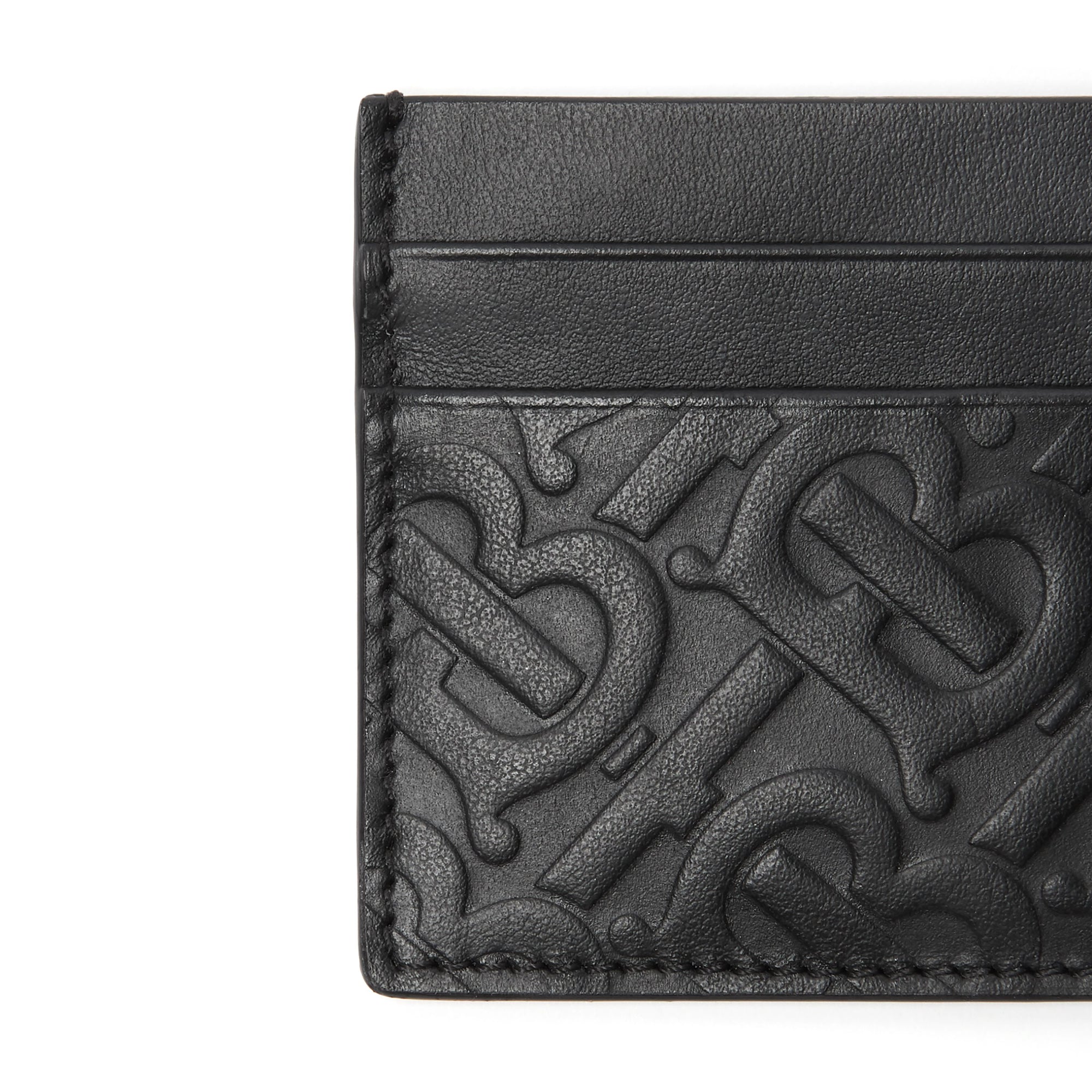 7 qty Porte-cartes en cuir à motif monogramme - Black