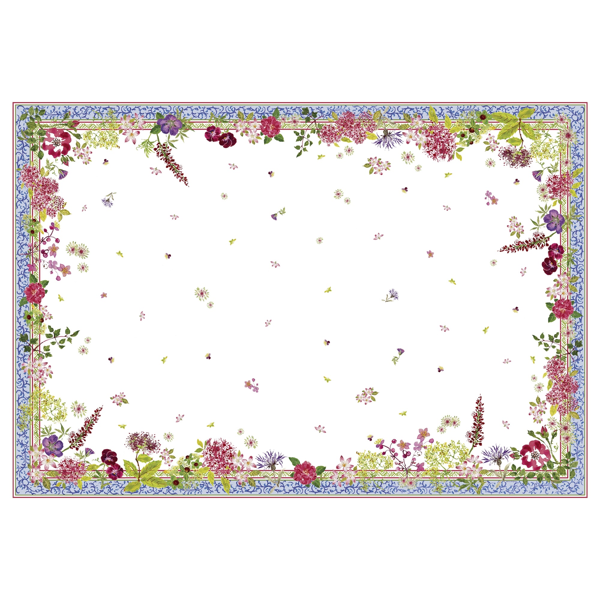 Nappe Millefleurs 170x250cm - Rose