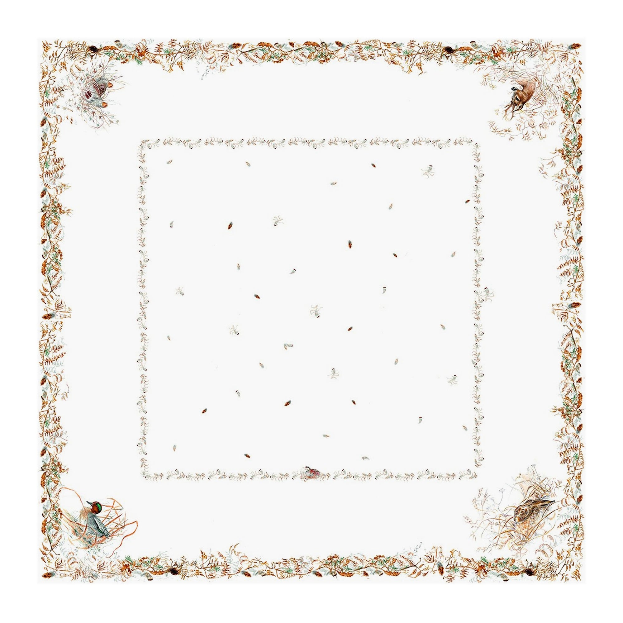 Nappe carrée Sologne 170x170cm - Marron