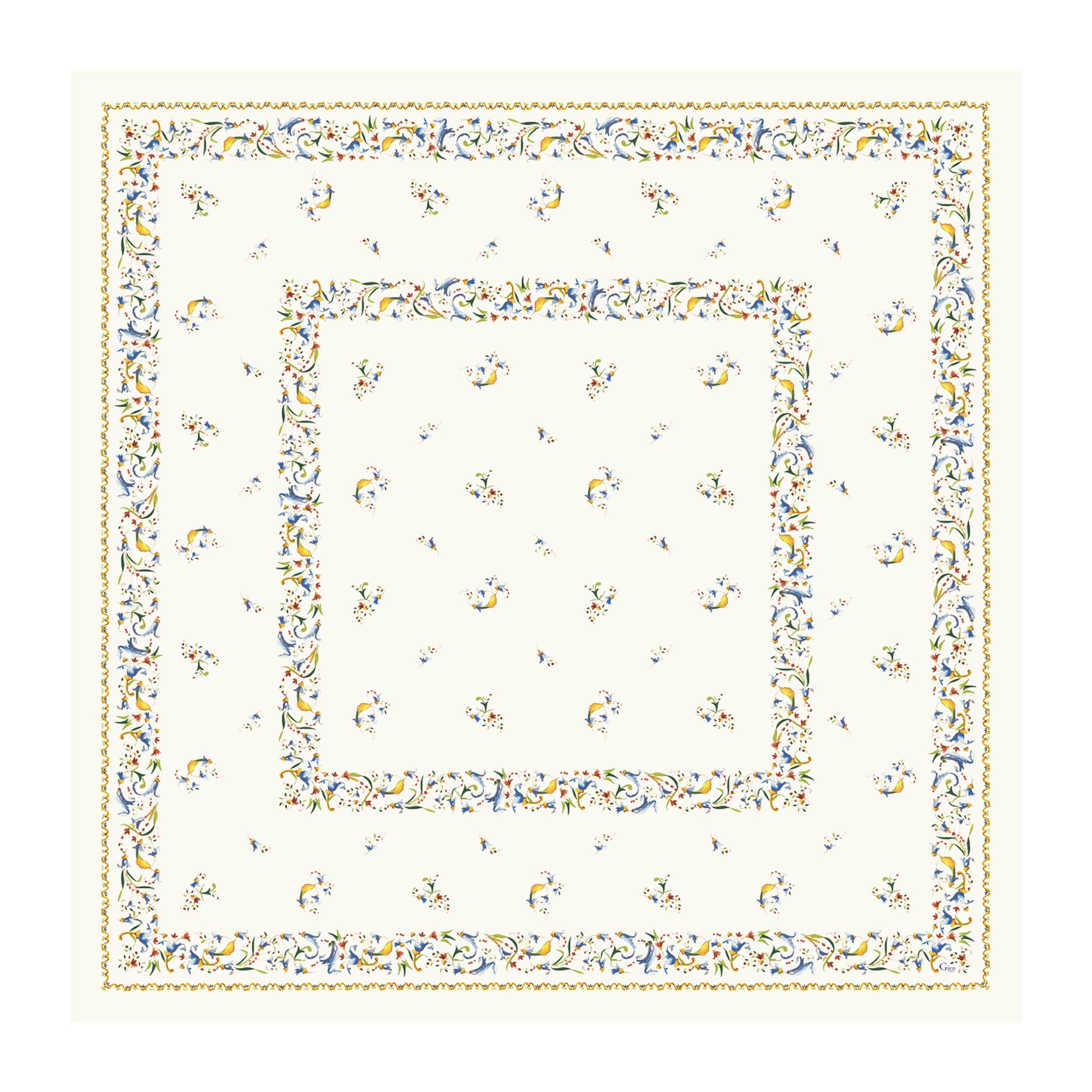 Nappe carrée Toscana 170x170cm - Multicolore