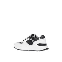 1 qty Sneakers multimatières à logo - Black & Optic White