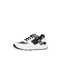 1 qty Sneakers multimatières à logo - Black & Optic White