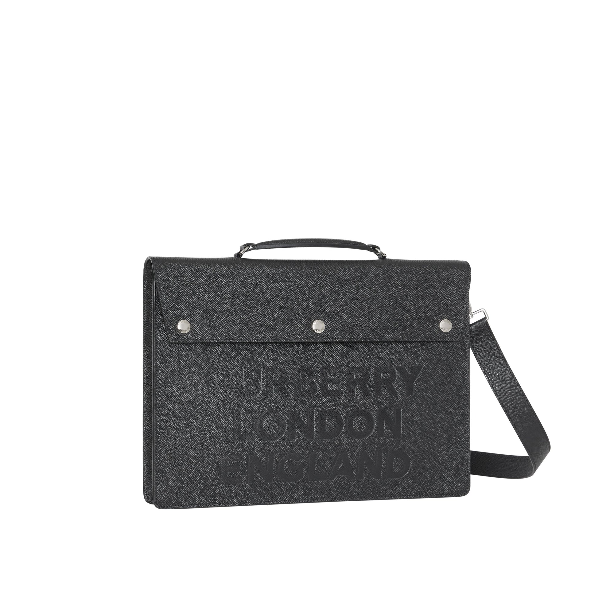 5 qty Porte-documents en cuir et logo - Black