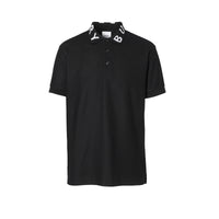 1 qty Polo à logo en intarsia - Black