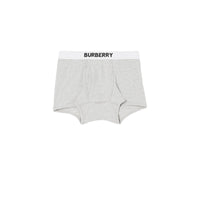 4 qty Boxer en coton stretch à logo - Pale Grey Melange