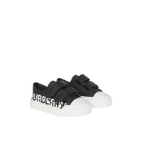 1 qty Sneakers en cuir bicolore à logo - Black & Optic White