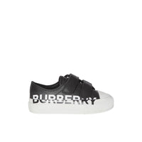 1 qty Sneakers en cuir bicolore à logo - Black & Optic White