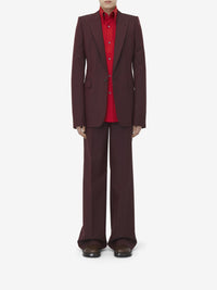 Blazer à boutonnage simple en laine - Bordeaux