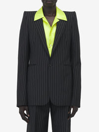 Blazer à rayures en laine - Black & White