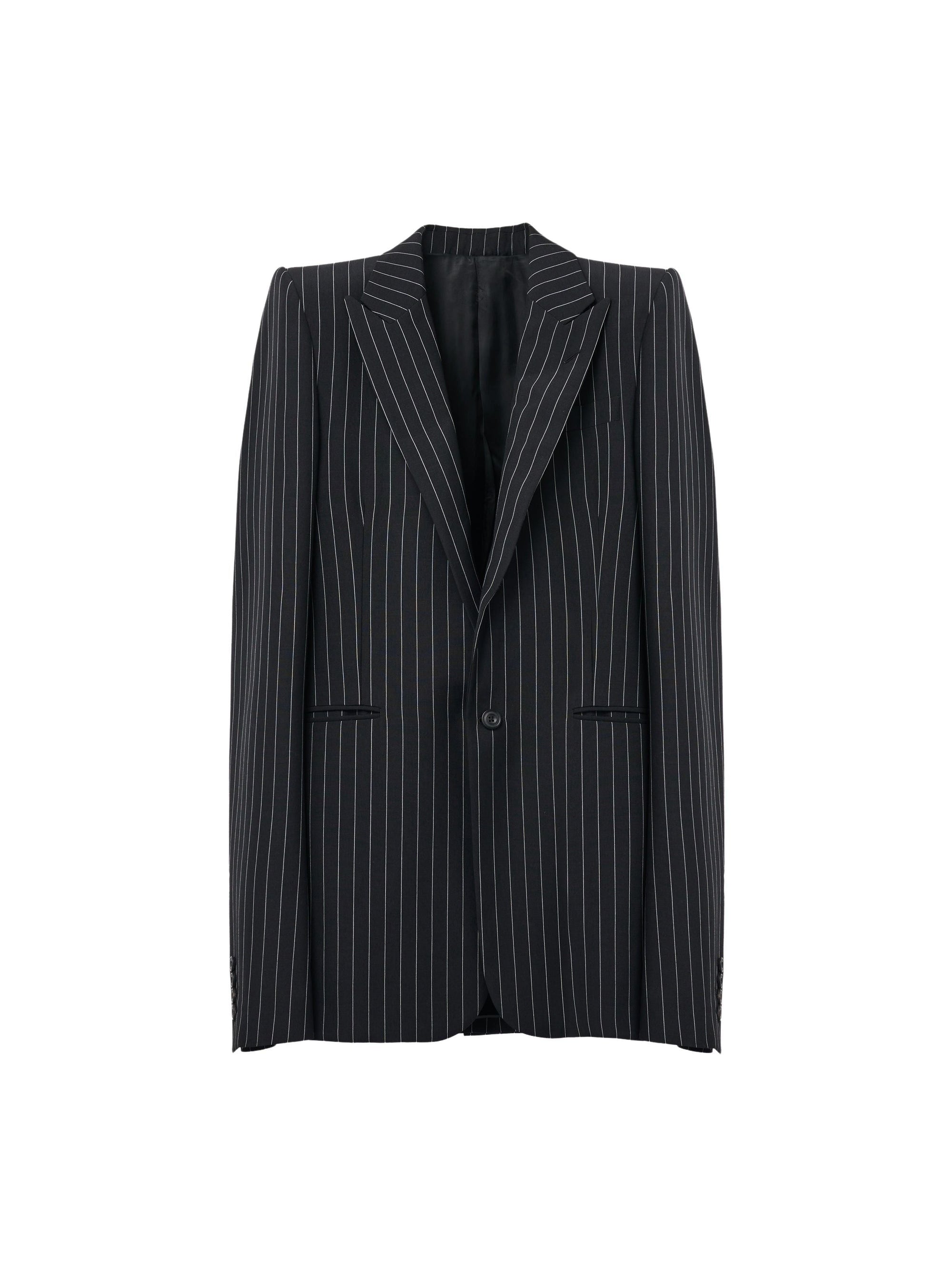 Blazer à rayures en laine - Black & White