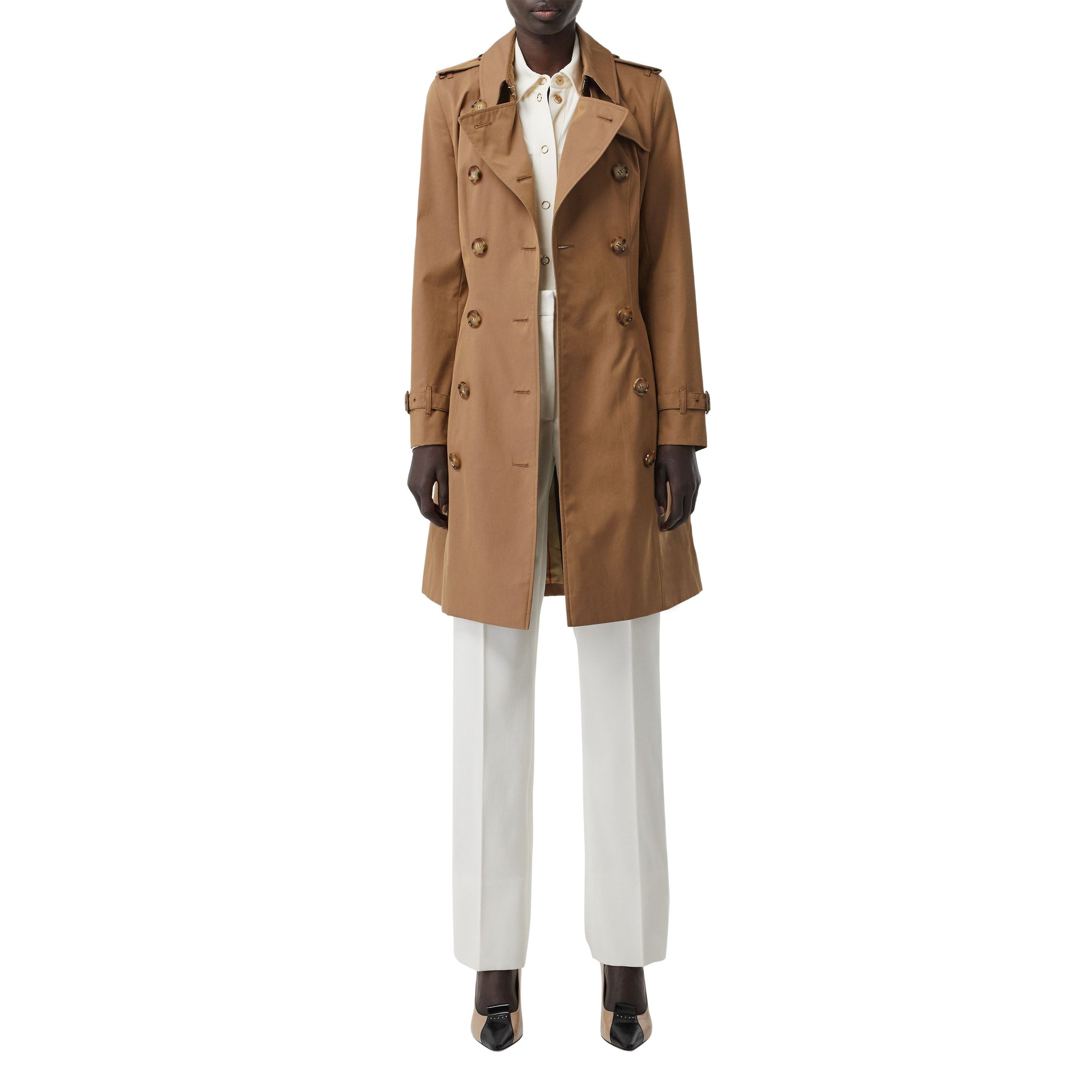 2 qty Trench-coat en gabardine de coton - Warm Taupe