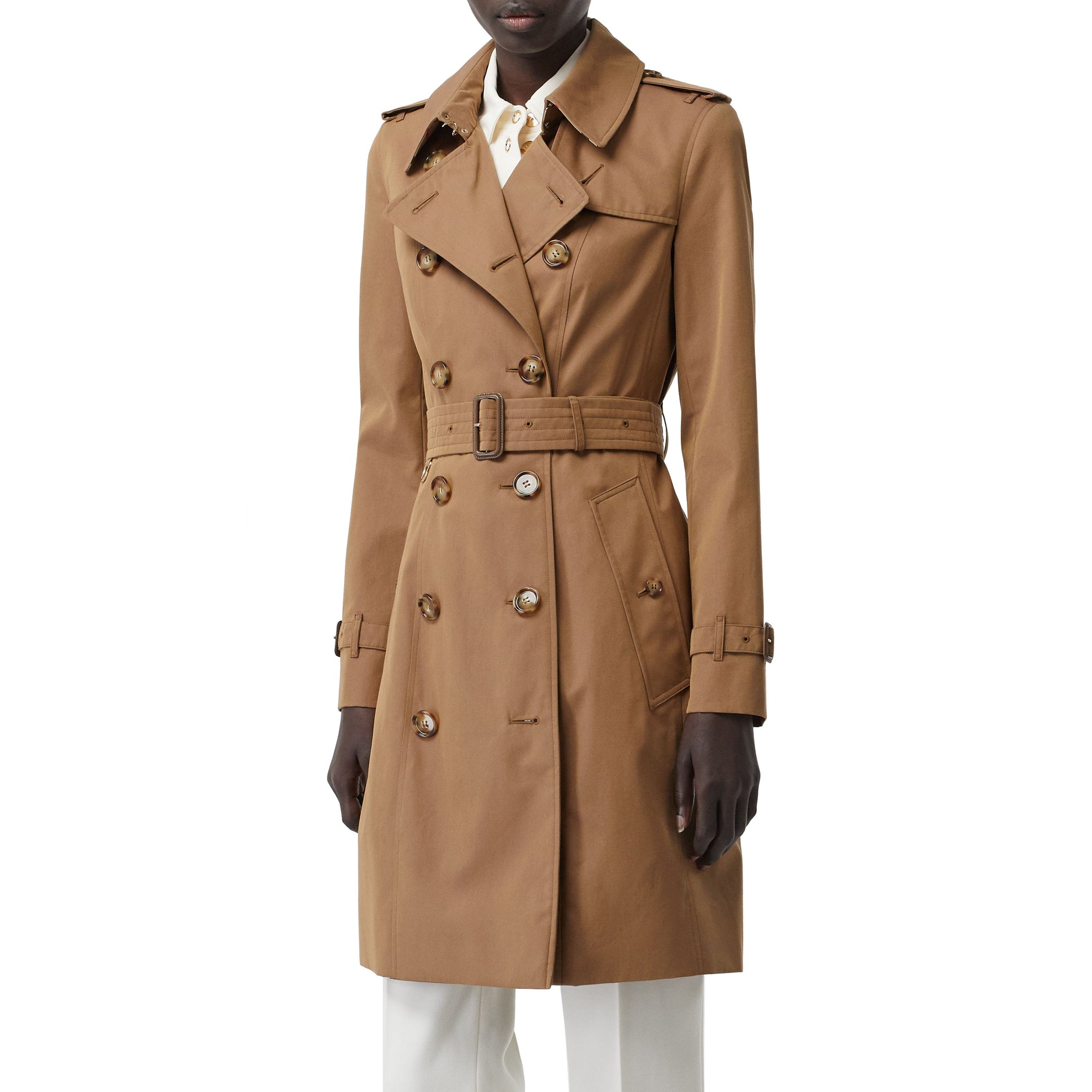 2 qty Trench-coat en gabardine de coton - Warm Taupe