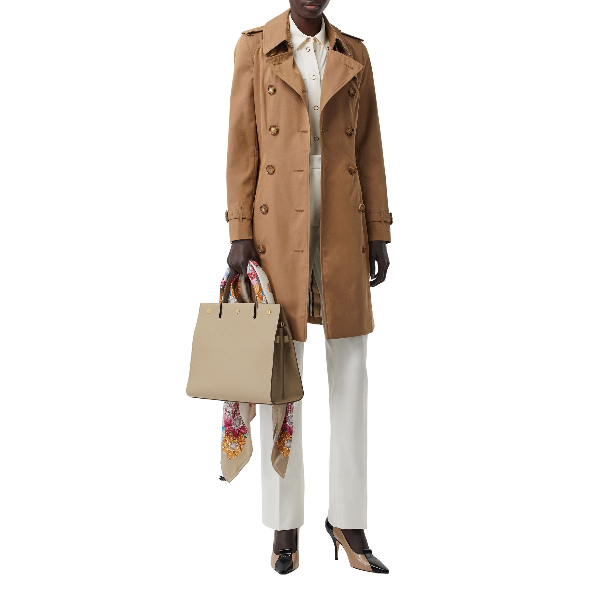 2 qty Trench-coat en gabardine de coton - Warm Taupe