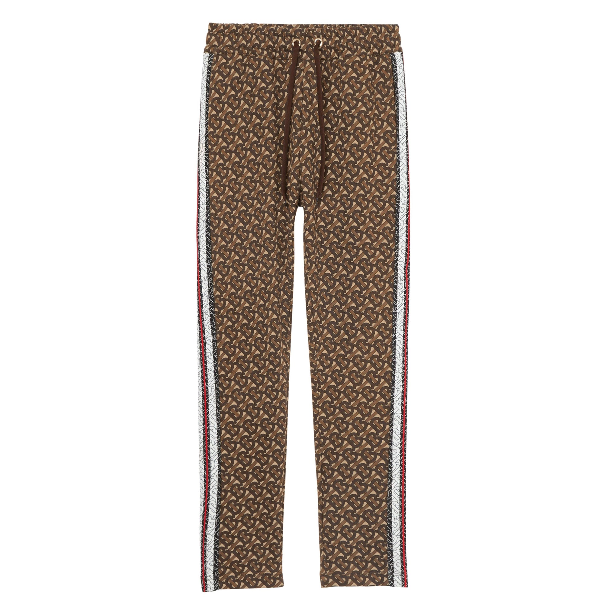 1 qty Pantalon de survêtement en coton rayé - Bridle Brown