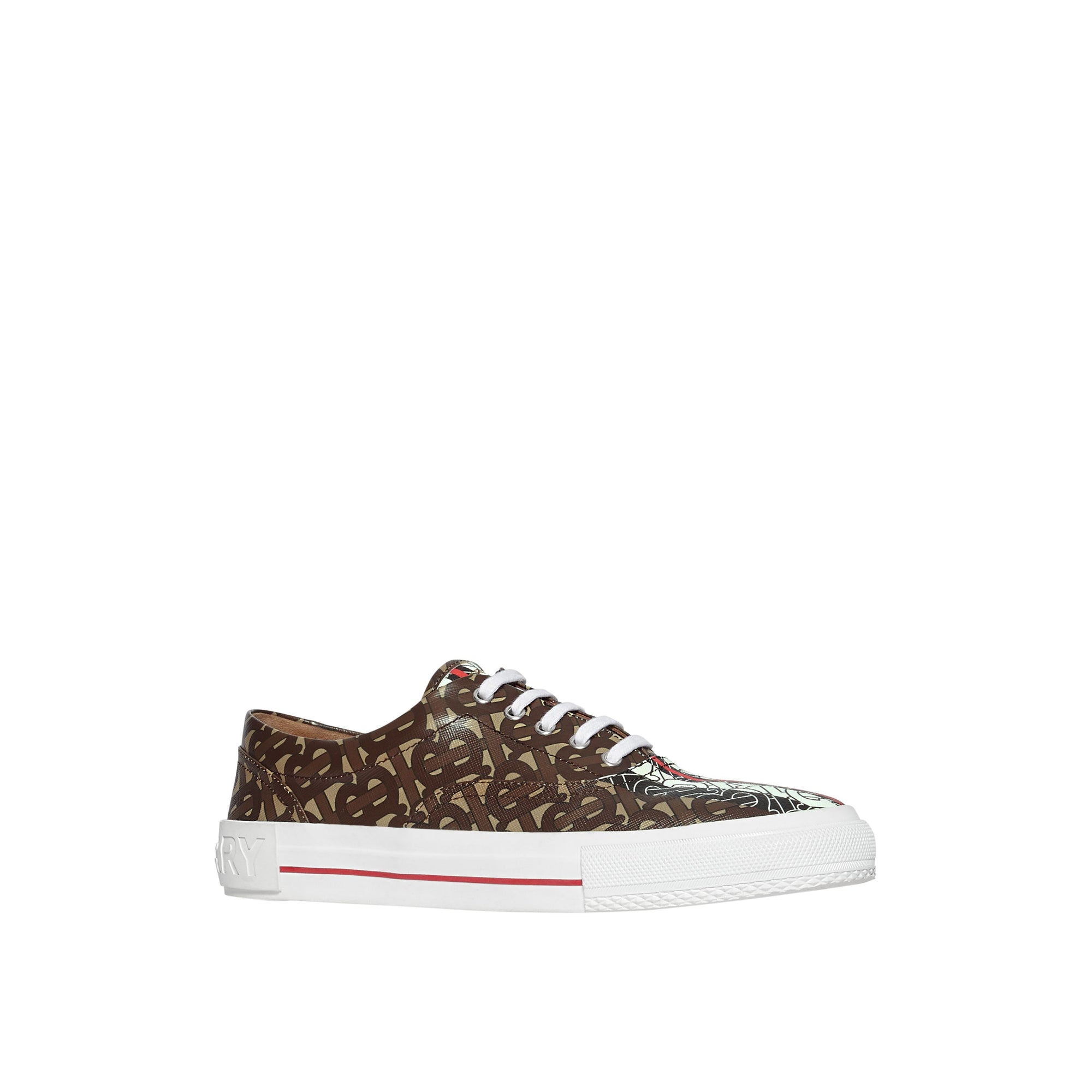 2 qty Sneakers en toile rayées - Bridle Brown