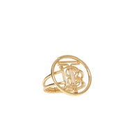 1 qty Bague monogramme plaquée or - Light Gold