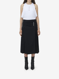 Jupe avec logo en laine - Black