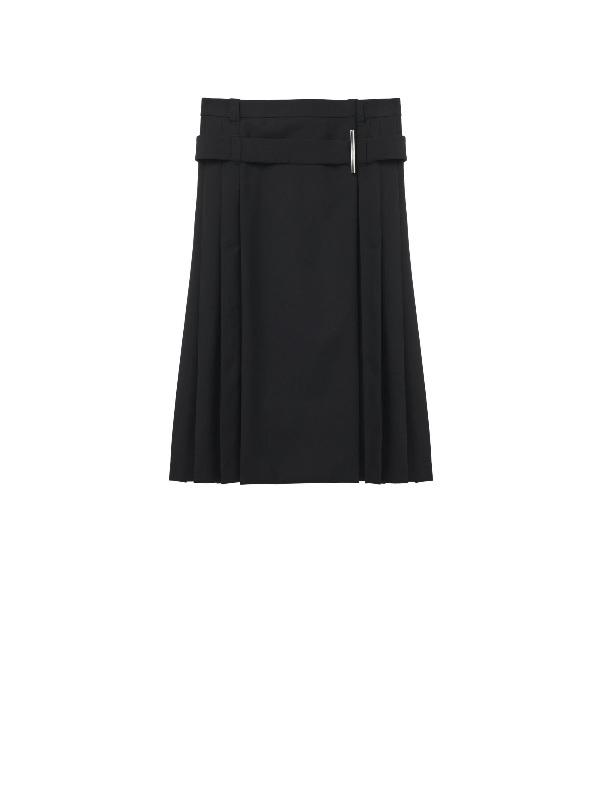 Jupe avec logo en laine - Black
