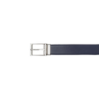 5 qty Ceinture réversible en cuir grainé - Navy & Black & Silver