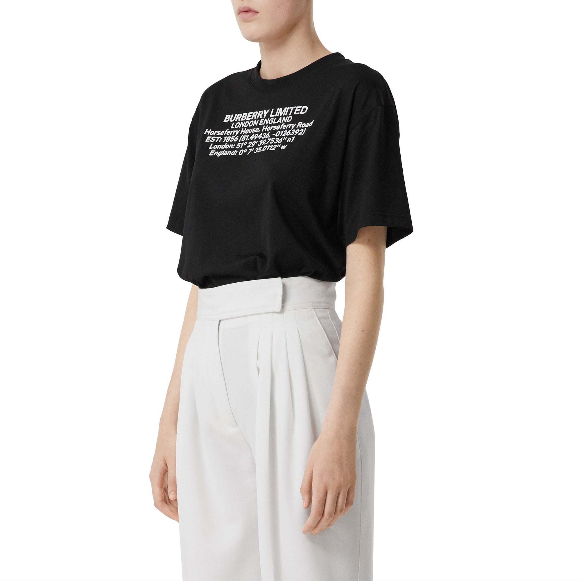 1 qty T-shirt oversize en coton - Black