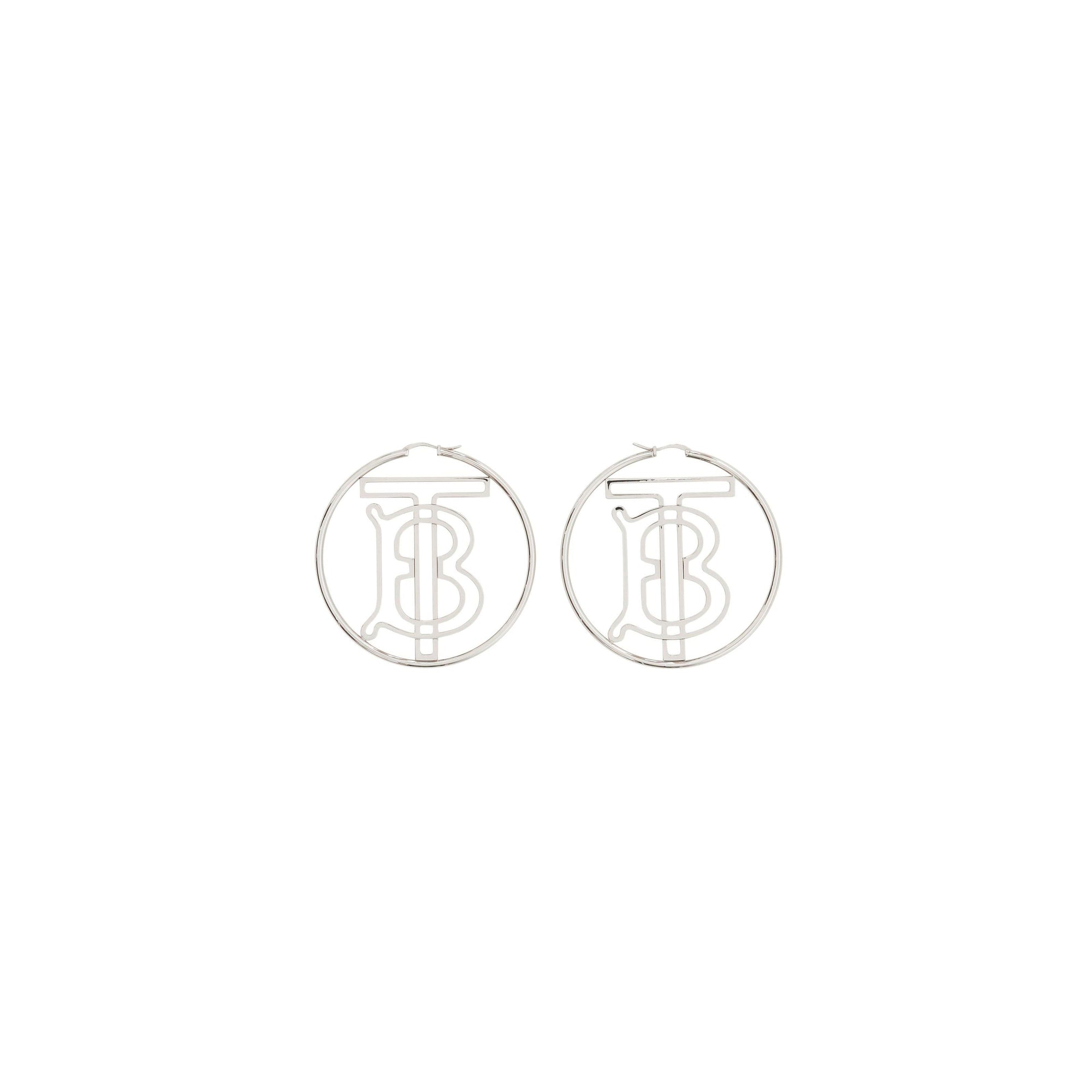 2 qty Créoles plaquées palladium Monogram - Palladio