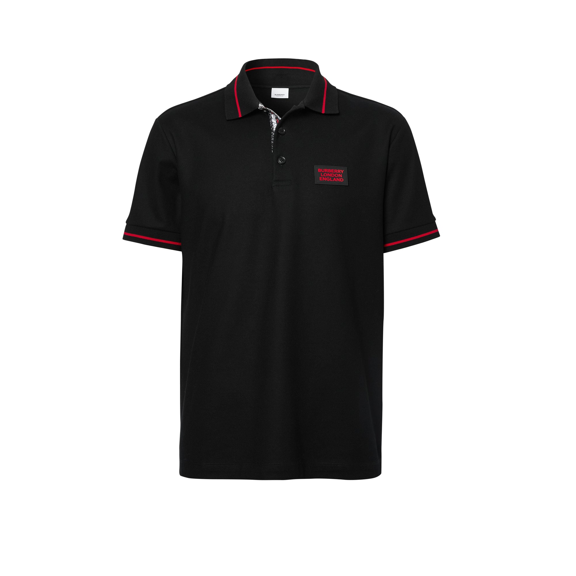 1 qty Polo à logo appliqué - Black