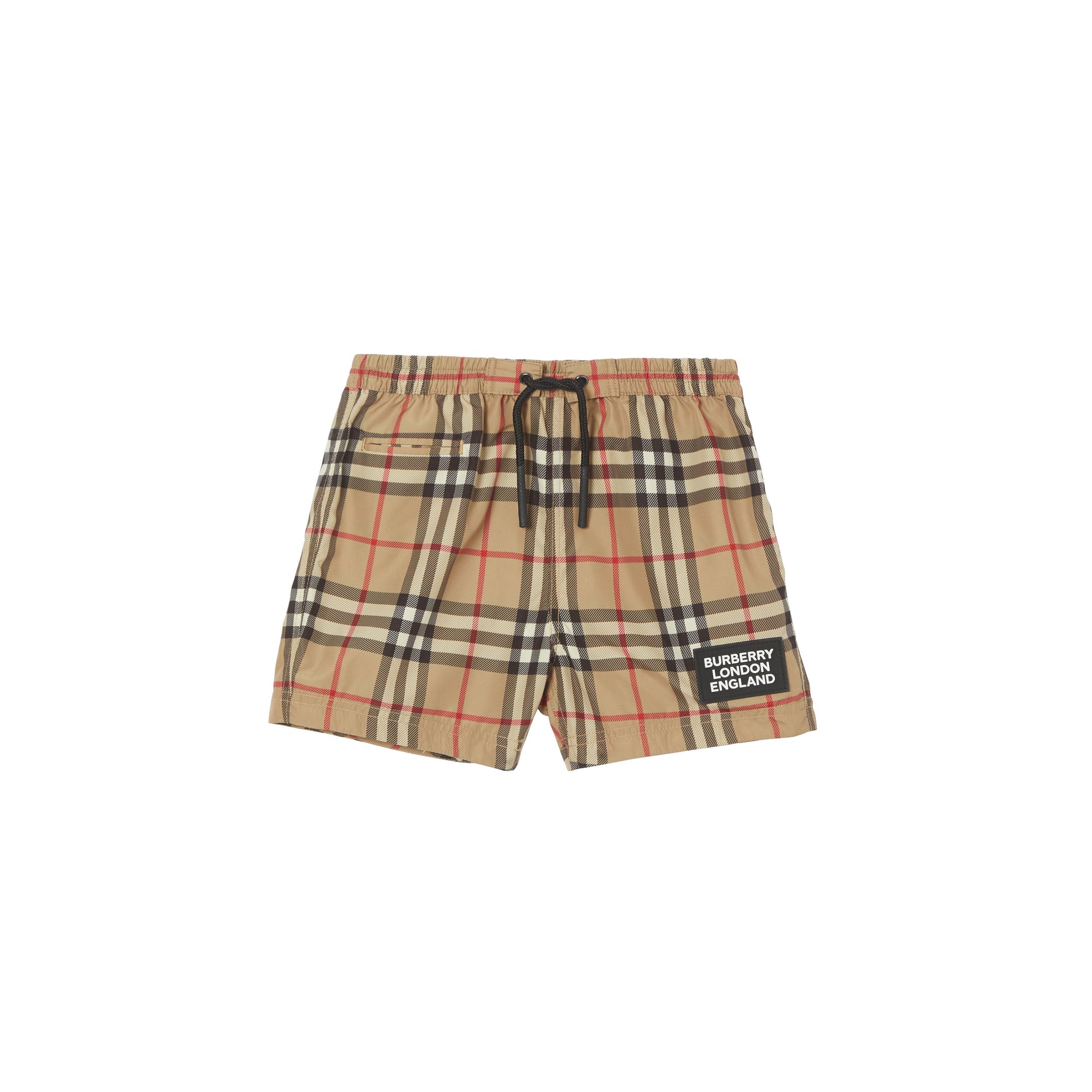 1 qty Short de bain à motif Vintage check à logo - Archive Beige