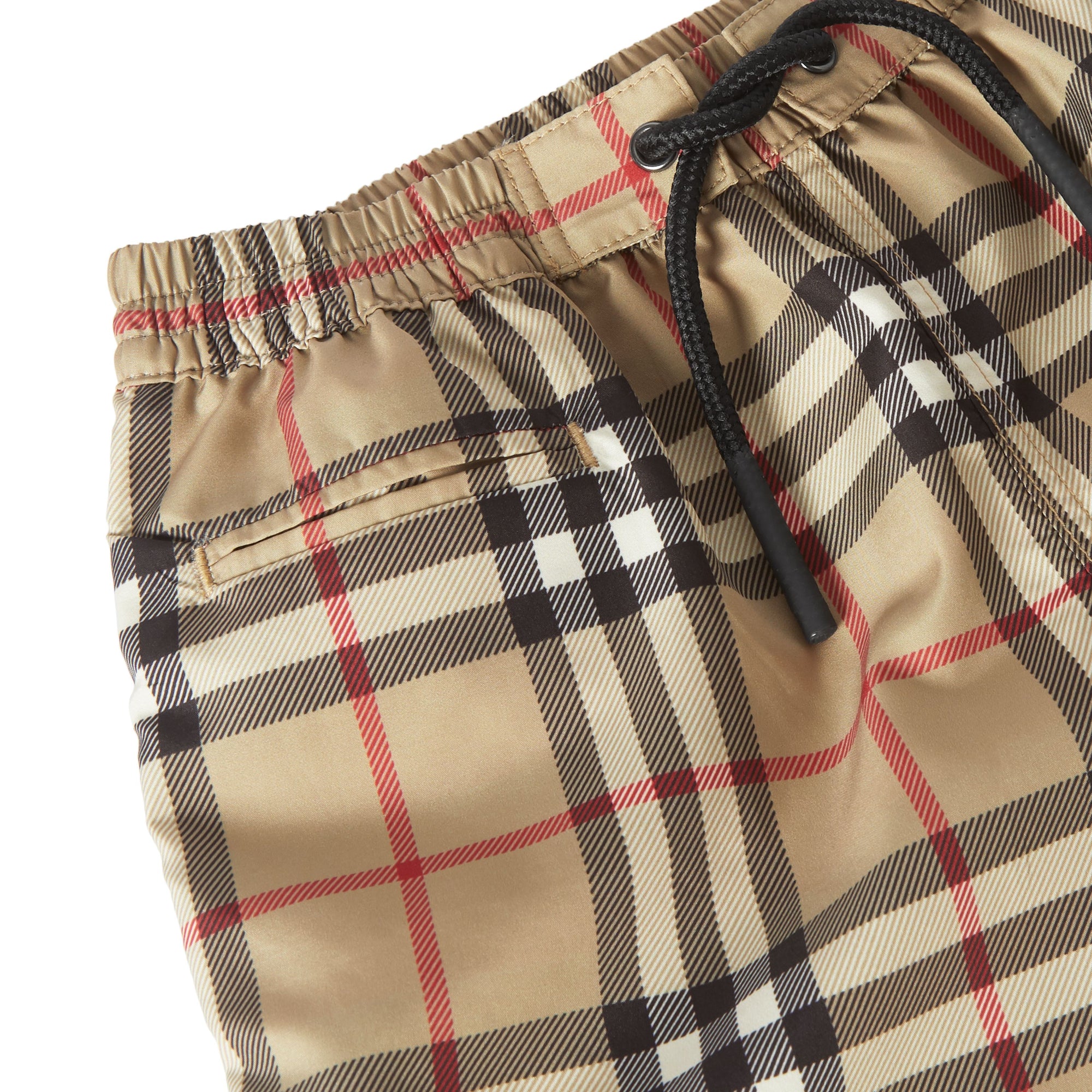 1 qty Short de bain à motif Vintage check à logo - Archive Beige