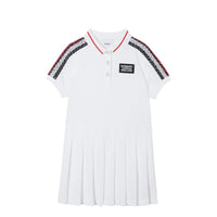 ZZNOSTOCK Robe polo rayée monogramme - White