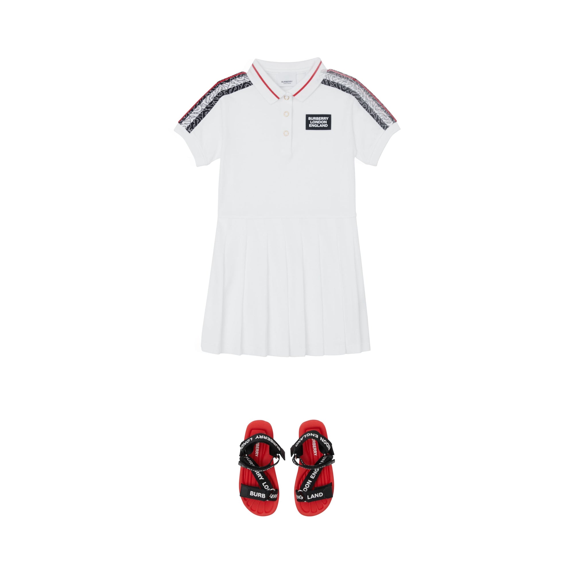 ZZNOSTOCK Robe polo rayée monogramme - White