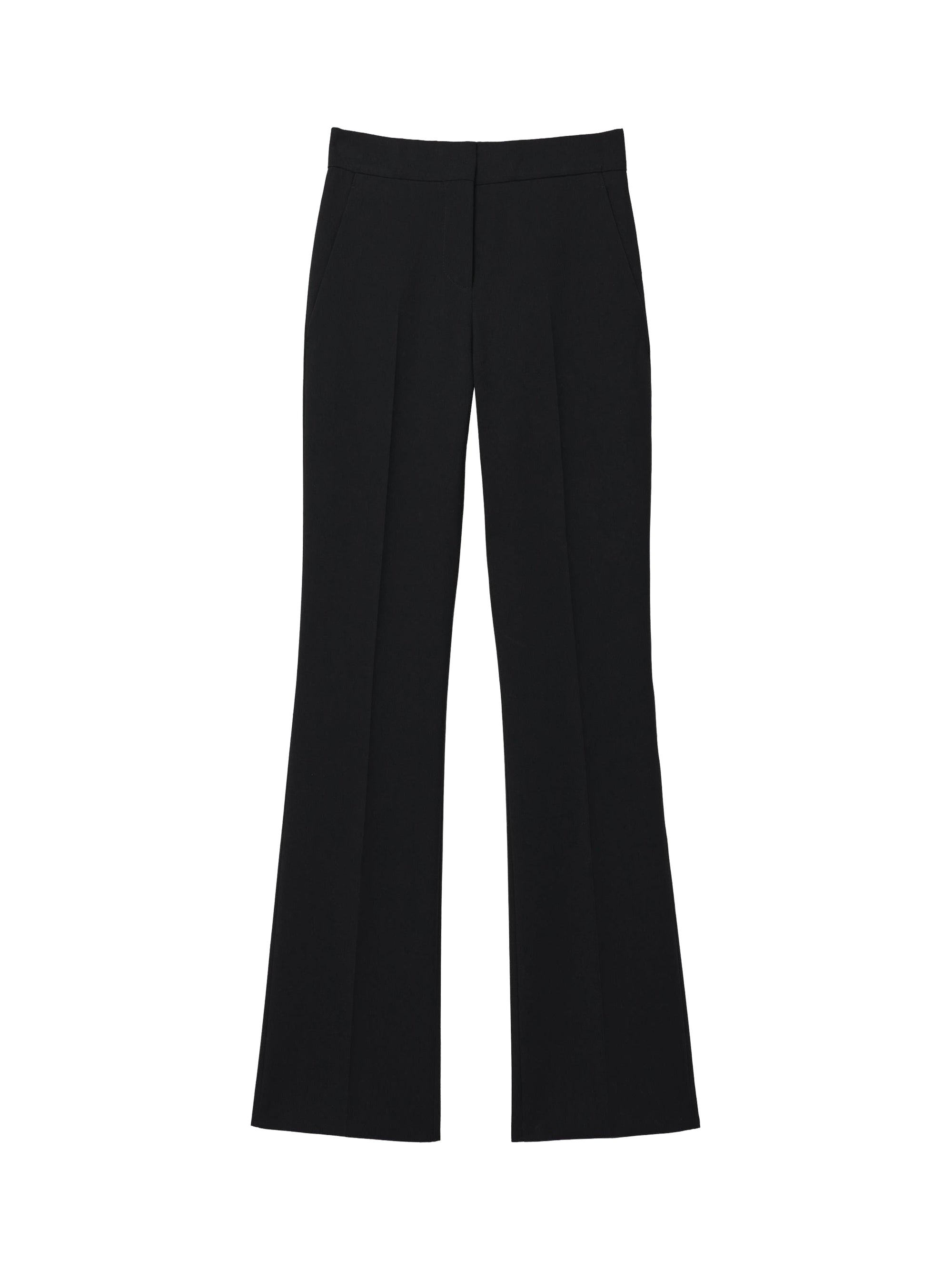 Pantalon avec fermeture éclair en laine - Black