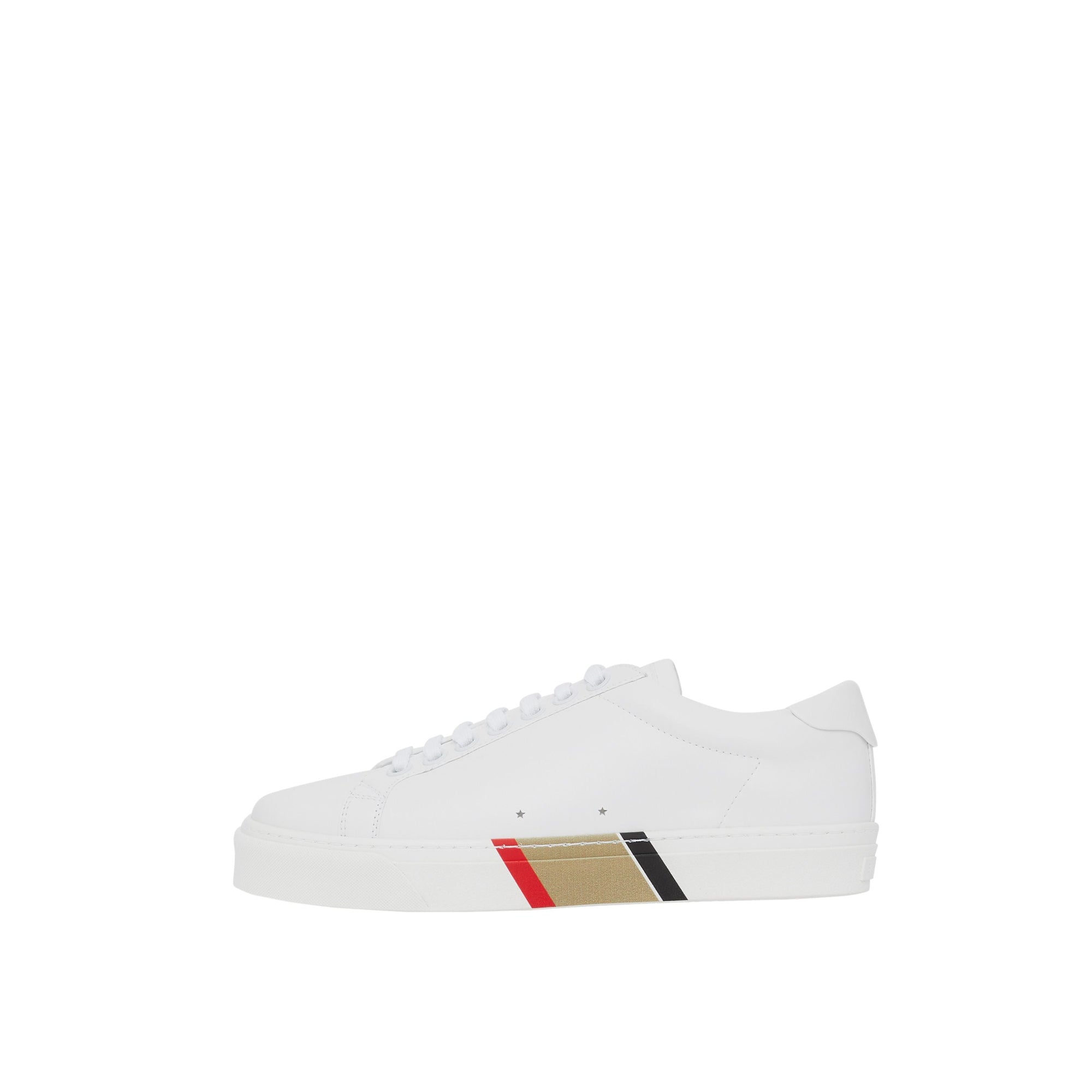 1 qty Sneakers en cuir à rayures - Optic White