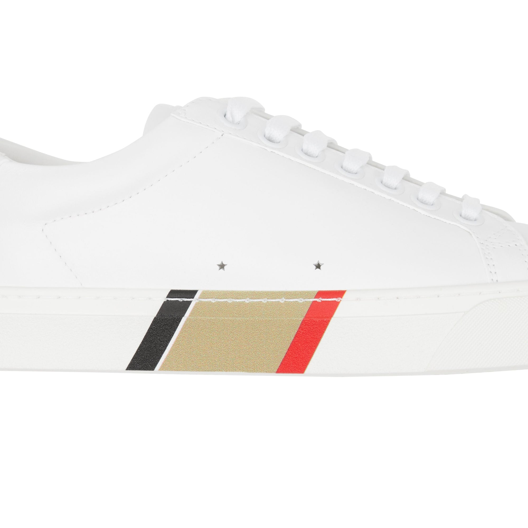 1 qty Sneakers en cuir à rayures - Optic White