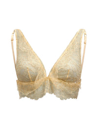 Metallic Lace triangle bra - Gold