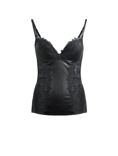 Signature corset Natural leather bustiers - Nero