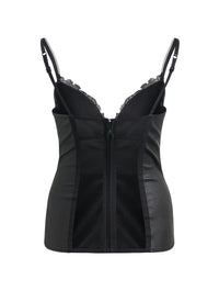 Corset Signature Bustiers en cuir naturel - Nero