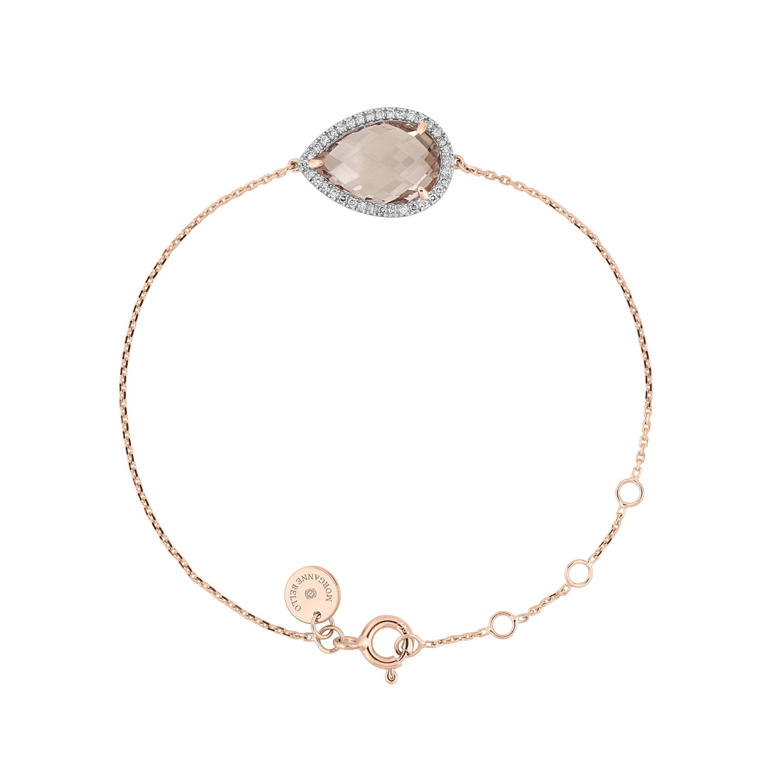 Alma Rose Gold & Morganite Bracelet - Light Pink
