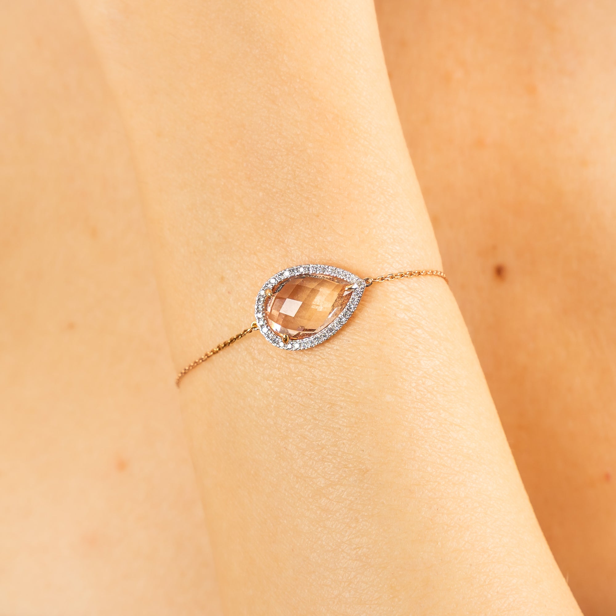 Bracelet Alma en or jaune & Topaze - Bleu