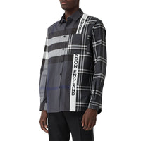 1 qty Chemise oversize façon patchwork - Dark Pewter Check