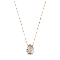 Alma Rose Gold & Morganite Necklace - Light Pink
