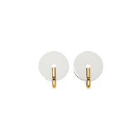 1 qty Boucles d'oreilles disque plaquées or - Palladio & Light Gold